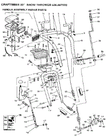 Handle Assembly Repair parts for Craftsman Gas Snowblower 536887220 from AppliancePartsPros.com