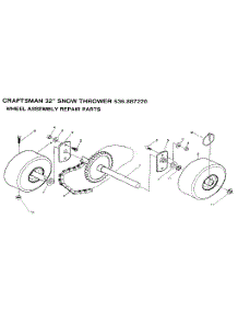 Wheel Assembly parts for Craftsman Gas Snowblower 536887220 from AppliancePartsPros.com