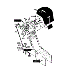 Handle Assembly parts for Craftsman Gas Snowblower 536888600 from AppliancePartsPros.com