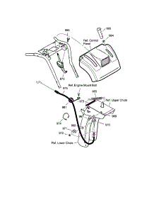 Remote Chute Control parts for Craftsman Gas Snowblower 536889253 from AppliancePartsPros.com