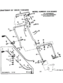 Handle Assembly parts for Craftsman Snow Blower 536905800 from AppliancePartsPros.com