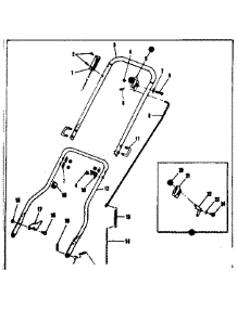 Handle Assembly parts for Craftsman Walk-Behind Lawn Mower 53691210 from AppliancePartsPros.com