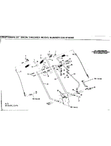 Handle Assembly parts for Craftsman Snow Blower 536918000 from AppliancePartsPros.com