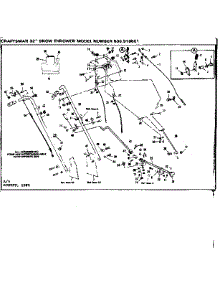 Handle Assembly parts for Craftsman Snow Blower 536918501 from AppliancePartsPros.com