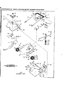 Main Frame parts for Craftsman Snow Blower 536918600 from AppliancePartsPros.com