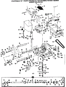 Mower Deck parts for Craftsman Walk-Behind Lawn Mower 536979100 from AppliancePartsPros.com