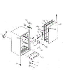 Door Assembly parts for Kenmore Upright Freezer 564.8291580 (5648291580, 564 8291580) from AppliancePartsPros.com