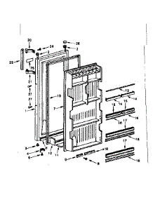 Door parts for Kenmore Refrigerator 564.8611111 (5648611111, 564 8611111) from AppliancePartsPros.com