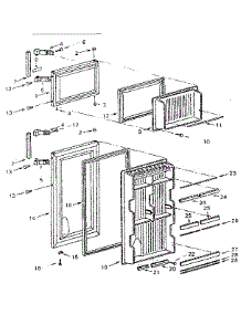 Door parts for Kenmore Refrigerator 564.8630110 (5648630110, 564 8630110) from AppliancePartsPros.com