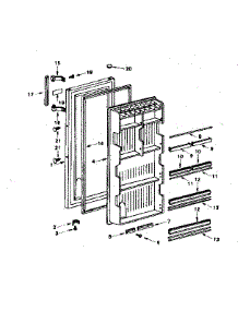 Door Parts parts for Kenmore Refrigerator 564.8631190 (5648631190, 564 8631190) from AppliancePartsPros.com