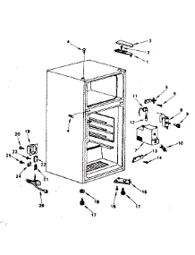 Cabinet Parts parts for Kenmore Refrigerator 564.8660180 (5648660180, 564 8660180) from AppliancePartsPros.com