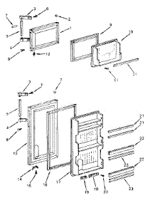 Door Parts parts for Kenmore Refrigerator 564.8660181 (5648660181, 564 8660181) from AppliancePartsPros.com