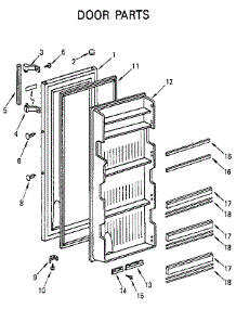 Door parts for Kenmore Refrigerator 564.8661191 (5648661191, 564 8661191) from AppliancePartsPros.com