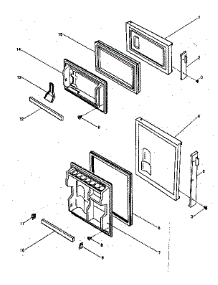 Door Parts parts for Kenmore Refrigerator 564.8912821 (5648912821, 564 8912821) from AppliancePartsPros.com