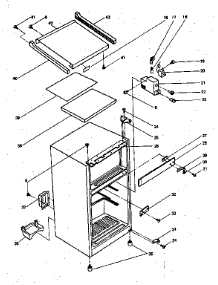 Cabinet Parts parts for Kenmore Refrigerator 564.8912821 (5648912821, 564 8912821) from AppliancePartsPros.com