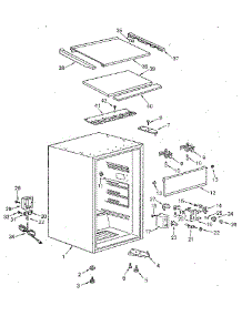 Cabinet parts for Kenmore Refrigerator 564.8946080 (5648946080, 564 8946080) from AppliancePartsPros.com