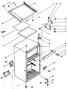 Cabinet Parts parts for Kenmore Refrigerator 564.8962920 (5648962920, 564 8962920) from AppliancePartsPros.com