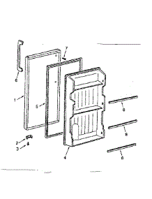 Door parts for Kenmore Refrigerator 564.8966020 (5648966020, 564 8966020) from AppliancePartsPros.com