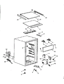 Cabinet parts for Kenmore Refrigerator 564.8966080 (5648966080, 564 8966080) from AppliancePartsPros.com