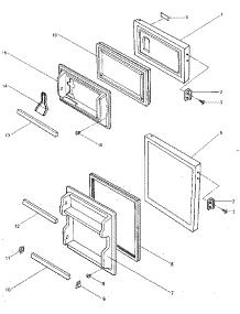 Door parts for Kenmore Refrigerator 564.8982980 (5648982980, 564 8982980) from AppliancePartsPros.com
