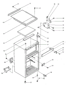 Cabinet parts for Kenmore Refrigerator 564.8992940 (5648992940, 564 8992940) from AppliancePartsPros.com