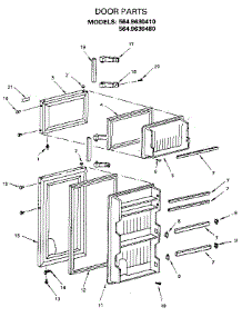 Door parts for Craftsman Water & Ice System 5649630480 from AppliancePartsPros.com