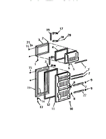 Door parts for Kenmore Refrigerator 564.9630491 (5649630491, 564 9630491) from AppliancePartsPros.com