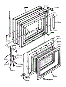 Door Parts parts for Kenmore Countertop Microwave 566.8868611 (5668868611, 566 8868611) from AppliancePartsPros.com