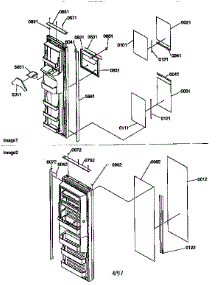 Door Trim And Panels parts for Amana Side-By-Side Refrigerator 57085-P1190813WE from AppliancePartsPros.com