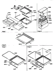 Deli,Shelf,&Crisper Assemblies parts for Amana Side-By-Side Refrigerator 57085-P1190813WE from AppliancePartsPros.com