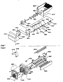 Ice Bucket And Ice Maker parts for Amana Side-By-Side Refrigerator 57085-P1190813WE from AppliancePartsPros.com