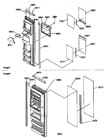 Door Trim And Panels parts for Amana Side-By-Side Refrigerator 57087-P1190815WL from AppliancePartsPros.com