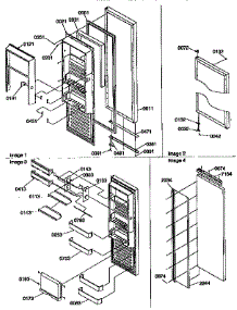 Refrigerator Door parts for Amana Side-By-Side Refrigerator 57087-P1190815WL from AppliancePartsPros.com