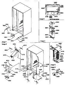 Drain System, Rollers, Evaporator parts for Amana Side-By-Side Refrigerator 57087-P1190815WL from AppliancePartsPros.com