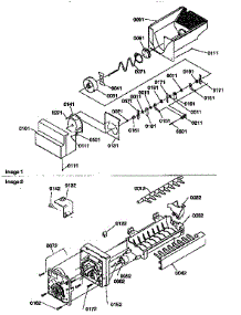 Ice Bucket Auger, Ice Maker parts for Amana Side-By-Side Refrigerator 57087-P1190815WL from AppliancePartsPros.com