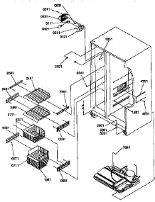 Freezer Shelves And Light parts for Amana Side-By-Side Refrigerator 57089-P1190814WE from AppliancePartsPros.com