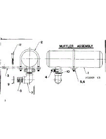 Muffler Assembly parts for Craftsman Farming 580320191 from AppliancePartsPros.com