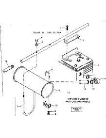 Muffler And Handle Asm parts for Craftsman Farming 580321790 from AppliancePartsPros.com