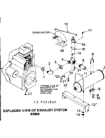 Exhaust System parts for Craftsman Farming 580321930 from AppliancePartsPros.com