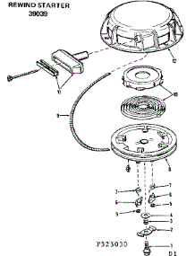 Rewind Starter parts for Craftsman Farming 580323030 from AppliancePartsPros.com