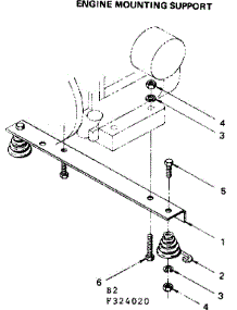 Engine Mounting Support parts for Craftsman Farming 580324020 from AppliancePartsPros.com