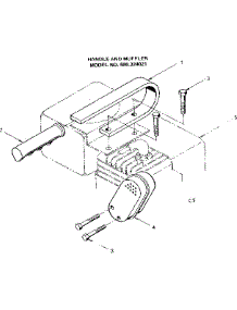 Handle And Muffler parts for Craftsman Farming 580324021 from AppliancePartsPros.com