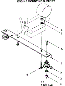 Engine Mounting Support parts for Craftsman Farming 580324040 from AppliancePartsPros.com