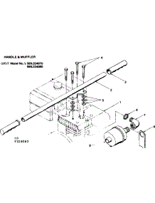 Handle & Muffler parts for Craftsman Farming 580324070 from AppliancePartsPros.com