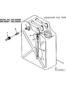 Auxiliary Gas Tank parts for Craftsman Farming 580325051 from AppliancePartsPros.com