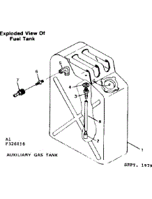 Exploded View Of Fuel Tank parts for Craftsman Farming 580326010 from AppliancePartsPros.com