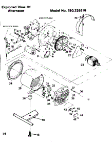 Exploded View Of Alternator parts for Craftsman Farming 580326010 from AppliancePartsPros.com