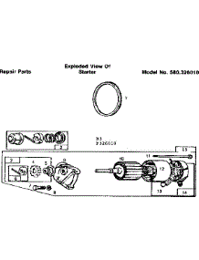 Exploded View Of Starter parts for Craftsman Farming 580326010 from AppliancePartsPros.com