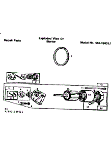 Starter parts for Craftsman Generator 580326011 from AppliancePartsPros.com