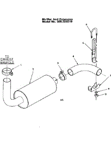 Muffler And Extension parts for Craftsman Generator 580326510 from AppliancePartsPros.com